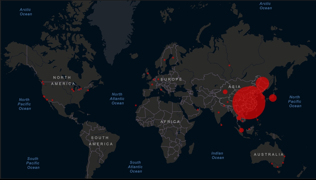 mappa diffusione coronavirus